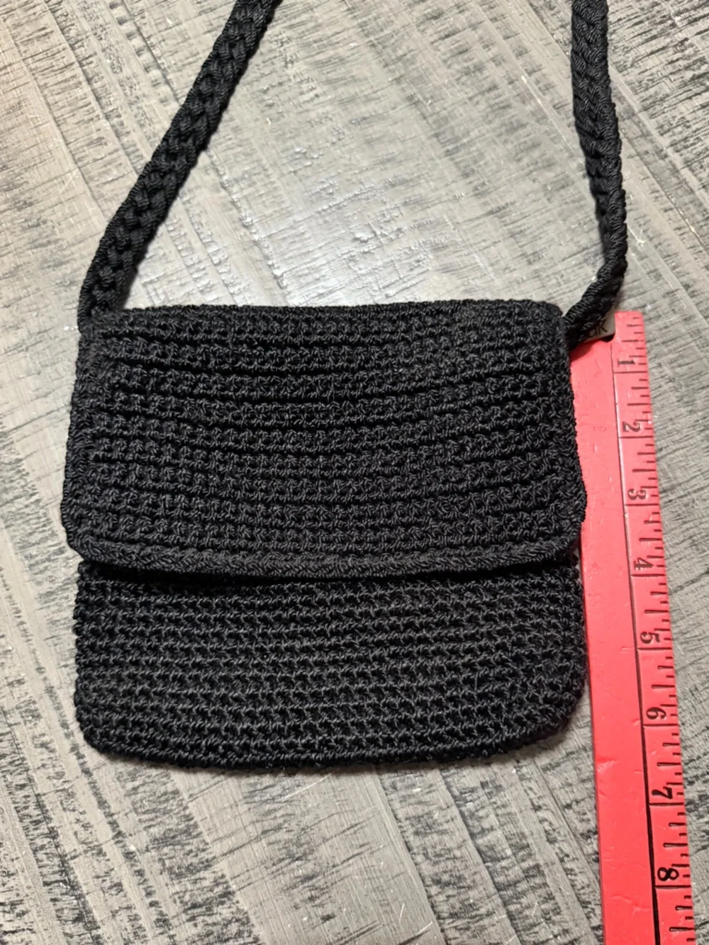 The Sak Black Crochet Crossbody Bag